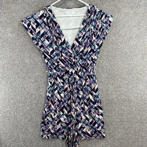 Jessica Simpson Women’s Dress Size 4 Multicolor Sleeveless V-Neck Lined Belted - Picture 1 of 9
