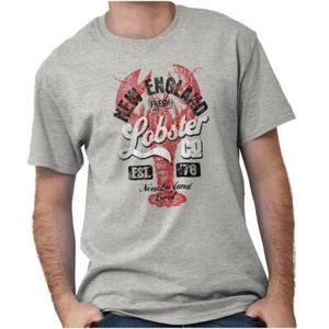 New England Maine Coast Fresh Lobster EST 78 Womens or Mens Crewneck T Shirt Tee - Picture 1 of 8