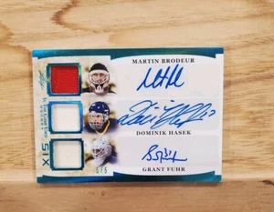 2023 Leaf ITG Brodeur Hasek Fuhr Potvin Hextall Joseph 6 Way Patch Auto /5 GUS-2 - Picture 1 of 2