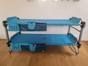 Kids Disc-O-Bed Quality Cot - Camping Bunk Beds Kid-o-Bunk With 2 X Organisers - Picture 1 of 7
