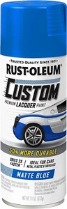 Rust-Oleum 311485 Automotive Custom Lacquer Spray Paint, 11 Oz, Matte Blue - Picture 1 of 12