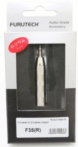 Adaptador de enchufe para auriculares FURUTECH F 35 (R) (6,3 mm a 3,5 mm) chapado en rodio - Imagen 1 de 2