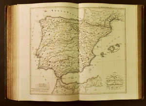 1854c,SPRUNER ATLAS: Rare Map of SPAGNA-PORTGALLO..477-711.Penisola.IBERICA.ETNA - Bild 1 von 1