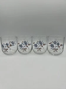 4~Cordella Bluet 10 Oz Tumbler Old Fashioned Glasses Libbey Anchor Hocking - Picture 1 of 7