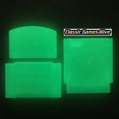 Repuesto de carcasa de cartucho Brilla en la Oscuridad - NES, SNES y N64 Foto 1 de 3