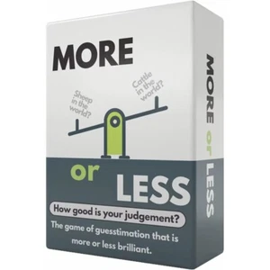 More or Less Card Game The Quiz Game Based On Fun Board Game First Edition UK - Foto 1 di 6