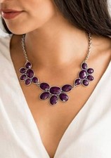 Necklace W/Matching Bracelet Paparazzi Flair Affair Purple