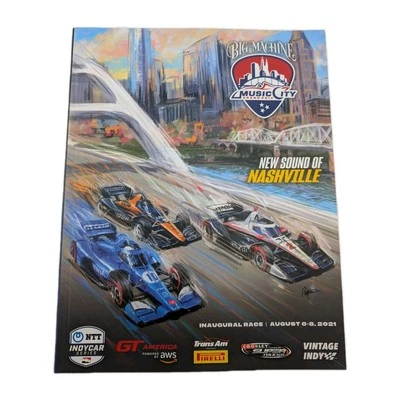 2021 Big Machine Music City Grand Prix Nashville TN Souvenir Program IndyCar New - Image 1 of 2