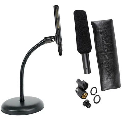 Micrófono condensador escopeta corta Audio Technica AT875R con línea + soporte de micrófono Foto 1 de 4