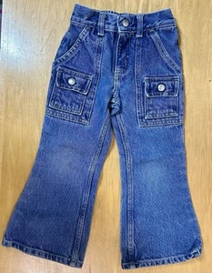 Toddler Girls Sonoma Bell Bottom Flared Jeans Size 4 4T 100% Cotton - Picture 1 of 6