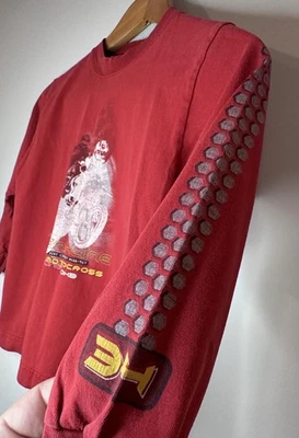 Vintage OshKosh Boy’s Long Sleeve Shirt Size 6 Motocross Motorcycle Racing - Image 1 of 4