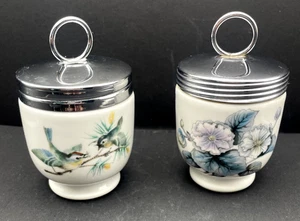 Royal Worcester Huevo Coddlers Floral y Pájaros Juego de 2 No Juego - Imagen 1 de 9