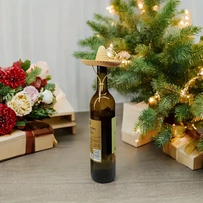 Sombrero de Vaquero de Silicona Tapón Ideal para Bebidas Cumpleaños Pascua Sombrero Mexicano Foto 1 de 4