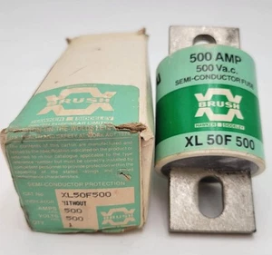 Bürste XL50F500 Halbleiter Klinge Patrone Sicherung 500 Amp 500 Volt AC Typ XL - Bild 1 von 1