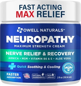 Neuropathy Nerve Relief Cream - Maximum Strength Relief Cream for Foot, Hands, L - Picture 1 of 16