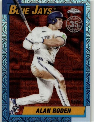 2025 Topps Update Series Alan Roden Rookie Orange Silver Pack # /25 - Image 1 of 2