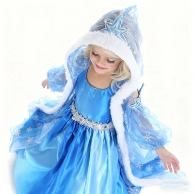 Vestito Costume Carnevale Elsa Vestito Bambina Principessa Tg 150 (7-8 Anni) - Immagine 1 di 4