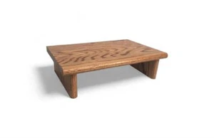18" CIDS Monitor Stand Oak 1" Golden Oak 18x11.25x4.88 TV Riser Wood NEW - Picture 1 of 10