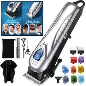 Hair Clippers Professional Cordless for Men Wireless LCD Display Hair Trimmers - Picture 1 of 7