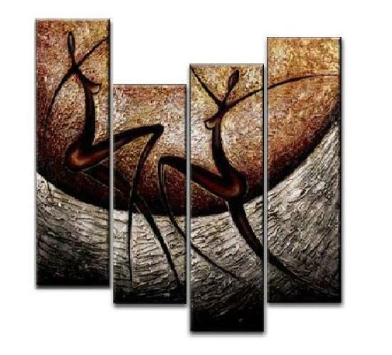 AB4108 Wieco Art African Dancers Abstract Oil
