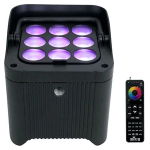 Chauvet Freedom Par H9 IP RGBAW+UV Wireless DMX Battery Wash Light+RFC-XL Remote - Picture 1 of 12
