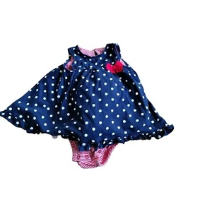 Carter’s Just One You Baby Girl’s 24m Dress One Piece Sun Suit Blue Red Print - Picture 1 of 6