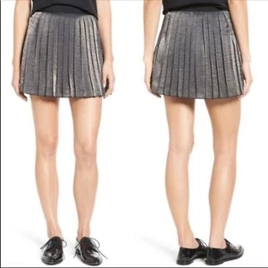 NWT Madewell Womens Pleated Shimmer Mini Cocktail Skirt Size 12 - Picture 1 of 8