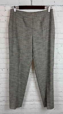 PIAZZA SEMPIONE viscose blend houndstooth cropped ankle pants Italy 44 8 NWT - Image 1 of 4