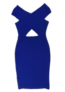 SASS Dress Women's Ribbed Pencil Bare Midriff & Back Lined Size 10 - Picture 1 of 8