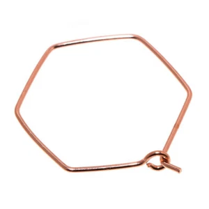 32 PCS 25X30MM HEXAGON EARRING FINDING GENUINE COPPER JEWELRY MAKING WIRE 1038 - Picture 1 of 1