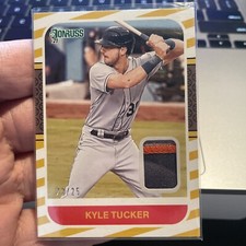 2021 Panini Donruss Retro 1987 Materials Gold /25 Kyle Tucker #87M-KT