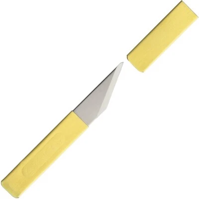 Yoshiharu Japanese Penanto Fixed Knife 2" Stainless Steel Blade Brass Handle - Image 1 of 3