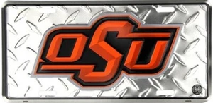 Oklahoma State Cowboys NCAA "Diamond" License Plate - Picture 1 of 1