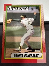 1990 Topps DENNIS ECKERSLEY HOF Baseball Card #670 Oakland NM-MT