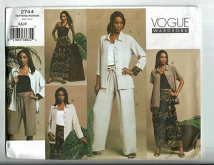 Vogue #2744 Vogue Wardrobe Shirt-Top-Skirt-Shorts & Pants Pattern Sz 6-10 UC   - Picture 1 of 2