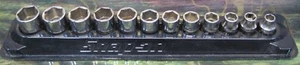 Snap-On 12pc Metric 212FSMY Socket Set Magnetic Tray 8 to 19mm New - Picture 1 of 6
