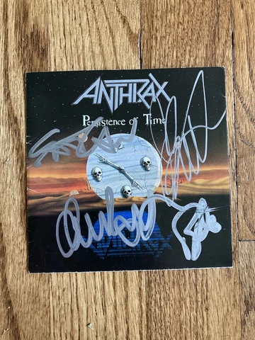 ANTHRAX *  AUTOGRAPHED CD BOOKLET * METALLICA * SLAYER * MEGADETH * THE BIG 4 Cover