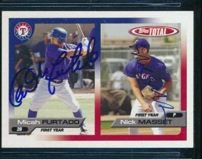 2005 Topps Total #757 Nick Masset Micah Furtado dual signed autograph - Image 1 of 2