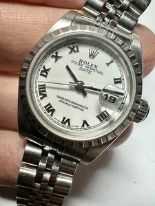 ROLEX Ladies Date 26mm Watch White Dial Jubilee Automatic Ref 79240 Circa 2003 - Picture 1 of 18