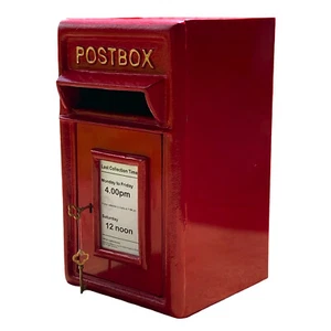 British Post Box Mailbox Powder Coated Red Cast Iron Replica - Picture 1 of 2