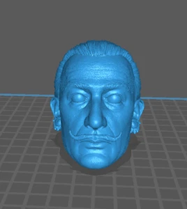 SALVADOR DALI 3D PRINT HEAD SCULPT 1/6 scale - Foto 1 di 6