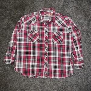 Vintage 70’s JCPenney’s Big Mac Heavy Flannel Button Up Shirt Men’s Size XL - Picture 1 of 6