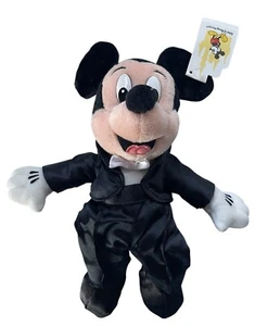 Disney World Mickey Mouse Novio en Esmoquin Bolsa de Frijoles Peluche 10" con Etiquetas - Imagen 1 de 7