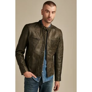 NEW Lucky Brand Washed Leather Bonneville Jacket S Size Small MSRP $499 - Picture 1 of 8
