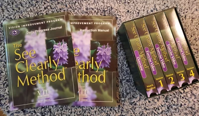 See Clearly Method, Vision Improvement. 5 VHS Set w/ Instructions & Journal. - Image 1 of 4