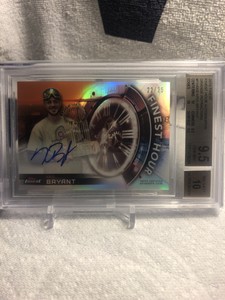 2018 Finest Finest Hour Autograph Orange Refractor Kris Bryant #22/25