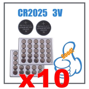 CR2025 PILE LITIO AL 10 BATTERIE A BOTTONE CR2025B5P 3V LITHIUM CELL tl - Foto 1 di 4
