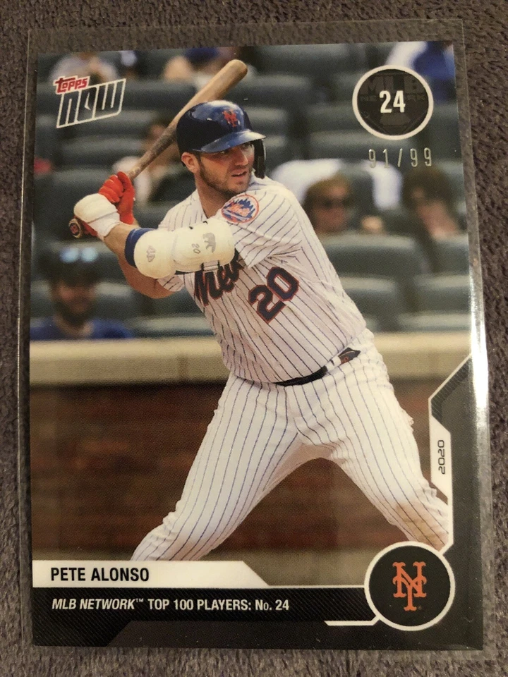 2020 Topps Now MLB Network Top 100 Pete Alonso NY Mets Parallel /99 #MN24 💎 - Image 1 of 3