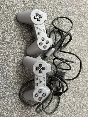 Sony PlayStation 1 Controller SCPH-1080 Non-Analog Official PS1 Unboxed Pair - Image 1 of 4