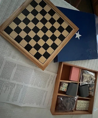 Board 6-in-1 Games  NEW Original packaging - Vintage Macy's Chess Checkers, etc. - Image 1 of 4
